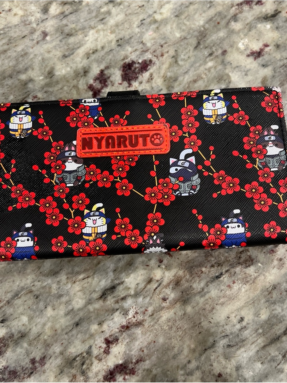 Nyaruto Naruto Wallet Card Holder a Box Lunch Exclusive Cherry Blossom